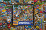 Springbok - Getting Away - 1000 Piece Jigsaw Puzzle- Cartoon Illustration of Transportation to Challenge Your Brain Springbok