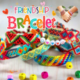 20 skiens Embroidery Floss，Embroidery Thread Friendship Bracelet Stitch Kit， Crafts Thread with 200beads，1 roll of transparent thread, 1 bracelet wheel，1 threader LE PAON