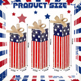 Redbaker 3 Pcs Patriotic Tiered Tray Decor Memorial Day Decorations 4th of July Wood Table Block and Centerpieces Rustic Farmhouse Wooden Firework Sign for Home Tabletop Shelf Decor Redbaker