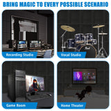 4 Pack-48X24X2 Inches Acoustic Panels, Egg Crate Foam soundproof wall panels,sound proof foam panels for walls, noise dampening panels,Sound Panels, Studio Foam for Wall and Ceiling HUIDNAI