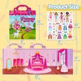 JOYIN Princess Dress-Up Reusable Sticker Book for Toddlers, 3D Sticker Books for Kids 3 4 5, Travel Essentials, Airplane Activity Toys, Crafts Gifts, Birthday Gifts JOYIN