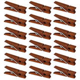 Millennial Essentials Mini Natural Wooden Clothespins, 60pcs, 1.4 Inch Photo Paper Peg Pin Craft Clips for Scrapbooking, Arts & Crafts, Hanging Photos (60pc Rustic Brown) Millennial Essentials