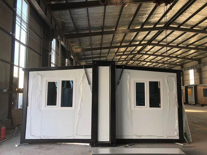 Prefabricated 15ft × 20ft Expandable Tiny Houses,Modern Designed, Spacious, Waterproof Expandable Container Houses, empty inside so design it with your own choice. - WoodArtSupply