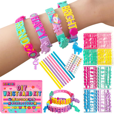 Dupamind Art & Craft Kits for Kids, DIY Friendship Bracelet Making Kit for Girls, Jewelry Making with Charm & Stickers, Birthday Gifts for Ages 8-12, Toys for Ages 5, 6, 7, 8, 9, 10, 11, 12 Years Old