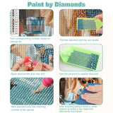 CEOVR Cartoon Motorcycle Dog Diamond Art Kits for Adults, 5D DIY Full Drill Cute Diamond Painting Dots Gem Art, Adult Crafts Kits Arts and Crafts, Wall Decor for Home Office 12x16in CEOVR