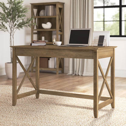 Bush Furniture Key West 48W Writing Desk in Reclaimed Pine - WoodArtSupply