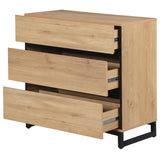 WAMPAT 3 PCS Modern 72" Tall Bookcase with 3 Drawers and Adjustable Shelves, Library Book Shelf with Storage Cabinet and Open Shelving, Wood Freestanding Bookshelves for Home Office, Living Room, Oak WAMPAT