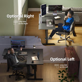 YDN L Shaped Standing Desk, Electric Standing Desk L Shape Adjustable Height Dual Motor, 63 x 55 Inch Corner Standing Desk with Splice Board for Home Office, Large Standing Desk, Black YDN