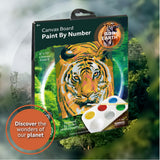 BBC Earth Canvas Board Paint by Numbers Tiger, 8 x 10-inch Canvas, Paint Palette, Paintbrush, Powder Paints, Kit for Adults Beginner, Painting Horizon Group USA