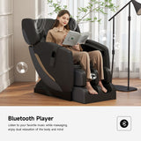 SMAGREHO 2025 Massage Chair Full Body, Zero Gravity Recliner with 6 Auto Modes, Foot Massage, Heating, Bluetooth, Black SMAGREHO