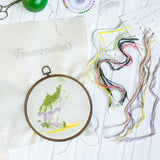 Framendino, 4 Pack Round Embroidery Hoops 8 Inch Imitated Wood Display Frame Circle Cross Stitch Hoop Rings for Art Craft Sewing Hanging Ornaments Framendino