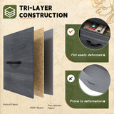 DWVO Dresser with 5 Drawers - Fabric Storage Tower, Organizer Unit for Bedroom, Living Room, Closets - Sturdy Steel Frame, Wooden Top DWVO