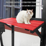 ISDAY Extra Large Wooden Catio - Outdoor Cat Enclosure with 7 Platforms & 2 Resting Boxes (Black) Generic