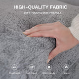 COLAMY 118" U-Shaped Sectional Couch, 4-Seat Modular Sofa with 2 Ottomans and Foldable Side Table, Grey for Living Room COLAMY