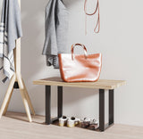 Luffioner 16” Bench Legs,Metal Table Legs Heavy Duty Furniture Legs 16",Coffee Table Legs Side Table Legs,16”Height 11”Wide,Set of 2 Luffioner