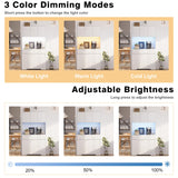 YBXGO 71'' Kitchen Pantry Cabinet with LED Light and Charging Station, Tall Kitchen Hutch Storage Cabinet with Microwave Stand, Modern Buffect Cabinet with Adjustable Shelves, Handless Design, White YBXGO