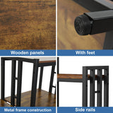 YCHF 6-Tier Kitchen Bakers Rack, Utility Storage Shelf, Mini Fridge & Microwave Oven Stand Table, Coffee Bar, Adjustable Kitchen Shelves Freestadning for Kitchen Home Office YCHF