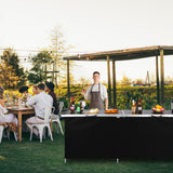 REDCAMP Portable Bar Table, Pop Up Folding Mobile Bar Bartender Table with Carry Bag for Events, Party, Camping, Tradeshow, Exhibition, Easy Setup, Black, 82"x33"x15" REDCAMP