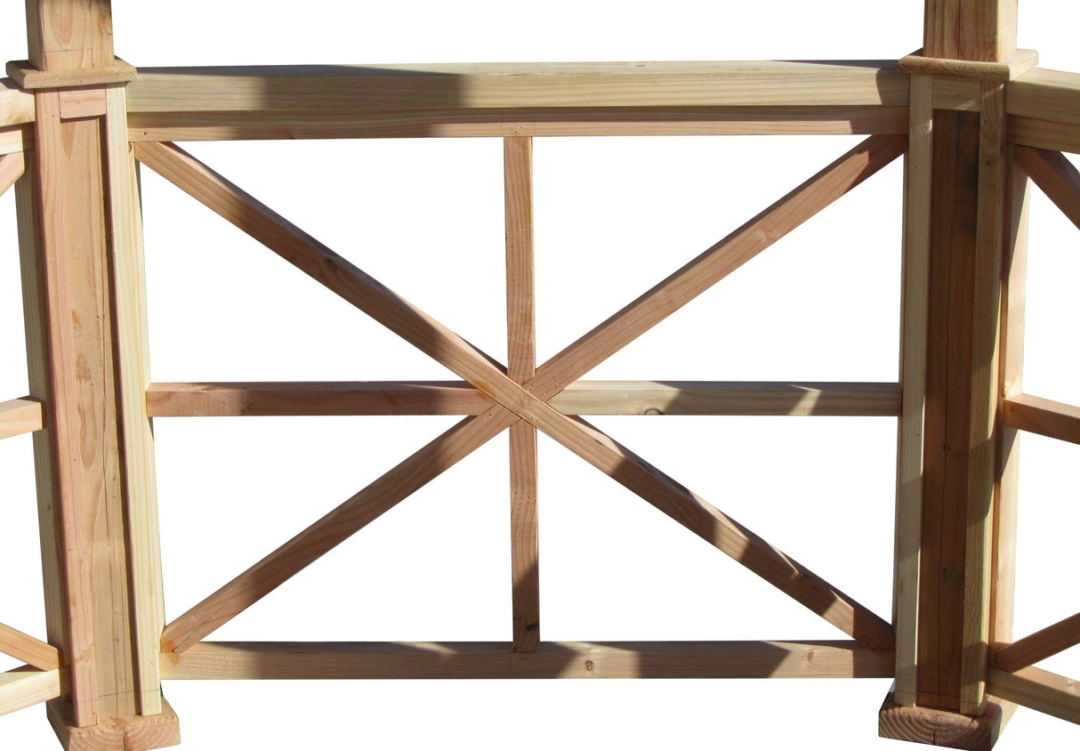 SamsGazebos 10' Octagon English Cottage Garden Gazebo, Adjustable for an Uneven Patio, Made in USA SamsGazebos