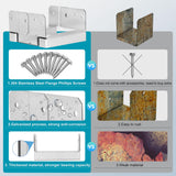 6 PCS 4x4 Post Base for Concrete, Adjustable Aluminum-zinc Plated Steel Deck Post Anchor Base for 3.5x3.5 Wood, Post Base Holder with 1" Standoff for Deck Gazebo Pergola Porch（Includes Screws Lonsge