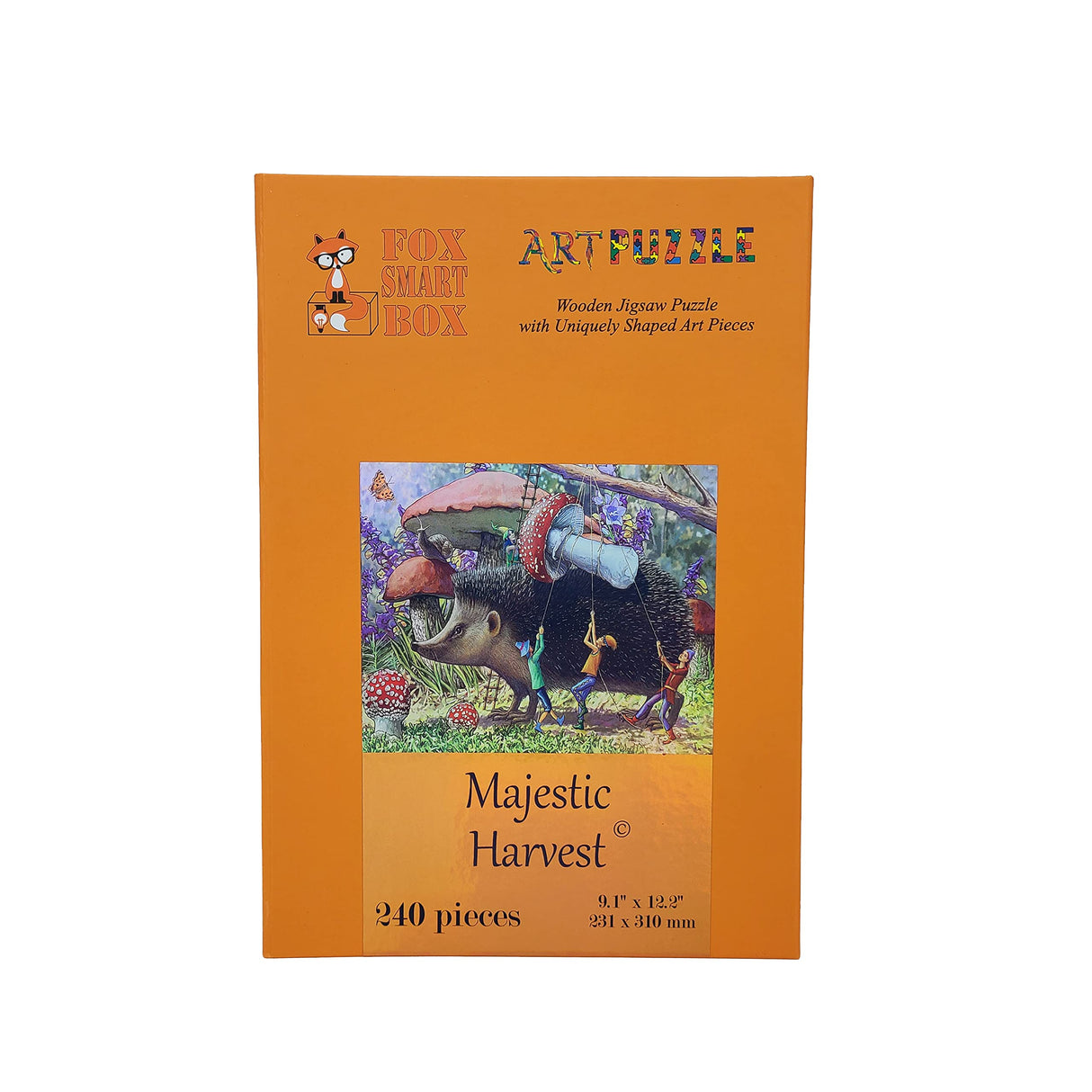 Wooden Jigsaw Puzzlе for Adults - Uniquely Shaped Pieces - Made in The USA by FoxSmartBox - 240 Pieces - Majestic Harvest FoxSmartBox