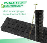 Black Bath Mat for Bathroom and Shower - 16 x 24 Inches (W x L) Bamboo Wood Rug Pad, Bathmat for Hot Tub Spa Sauna RV Camper Outdoor ZPirates