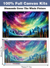 ijbnhd 5D Large Diamond Painting Kits for Adults, 5D Mountain Extra Large Diamond Art Kits, Full Drill Crystal Rhinestone Aurora Gem Art Home Wall Decor Gift(28X 16inch) ijbnhd