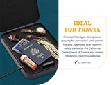SnapSafe Portable Combination Lock Box for Guns and Valuables - Includes Lock Box (with 3-Digit Combination Lock) and Patented Security Cable - an Ideal Car Gun Safe - XL, 10 x 7 x 2 Inches SnapSafe