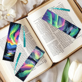 beinkmake 10Pcs Aurora Starry Sky 5D Diamond Art Bookmarks Forest Lake Diamond DIY Painting Bookmarks Rhinestones Beaded Acrylic Tassel Bookmark for Adult Beginner Crafts beinkmake