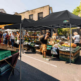 COBIZI 10x15 Pop up Canopy Tent Heavy Duty with 4 Sidewalls, Easy Set-up Commercial Outdoor Party Tent, 100% Waterproof Wedding Canopy Gazebo, 3 Height Adjustable with Handbag, Black COBIZI