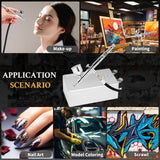 Ovaga 55PSI Ultra-Silent Airbrush Kit, Dual-Action Multi-Function Airbrush Set with Compressor for Painting Portable Air Brush Set for Cake Decoration Makeup Art Craft Nail Design Model Tattoo Ovaga