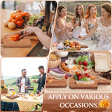 Geetery 12 Sets Acacia Wood Cutting Board with Knife Kitchen Chopping Boards with Handle Engraving Serving Board Charcuterie Boards with Gift Boxes, Cards for Wedding Mother's Day Housewarming Gift Geetery