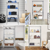 4 Tier Metal Storage Shelves 36" L x 14" W x 54"H Adjustable Wire Shelving Unit 1000LBS Metal Shelves Garage Storage Pantry Shelves Storage Rack Wire Rack Shelf Steel Shelves for Storage, Chrome XXkseh