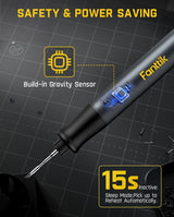 Fanttik T1 Max Soldering Iron Kit, Cordless Soldering Iron, 7 Seconds Fast Heating(390°F-840℉), Auto Sleep, 4 Precision Soldering Tips(C210), 360° Swivel Stand, Soldering Iron for Precision Repair Fanttik