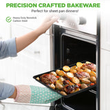 NutriChef Nonstick XL Cookie Sheet Baking Pan - Extra Large 22 Inch x 16 Inch with Raised Edges, Thick Carbon Steel Oven Baking Sheet for Jelly Rolls, Cookies, Cakes, & Pastries - Black NutriChef