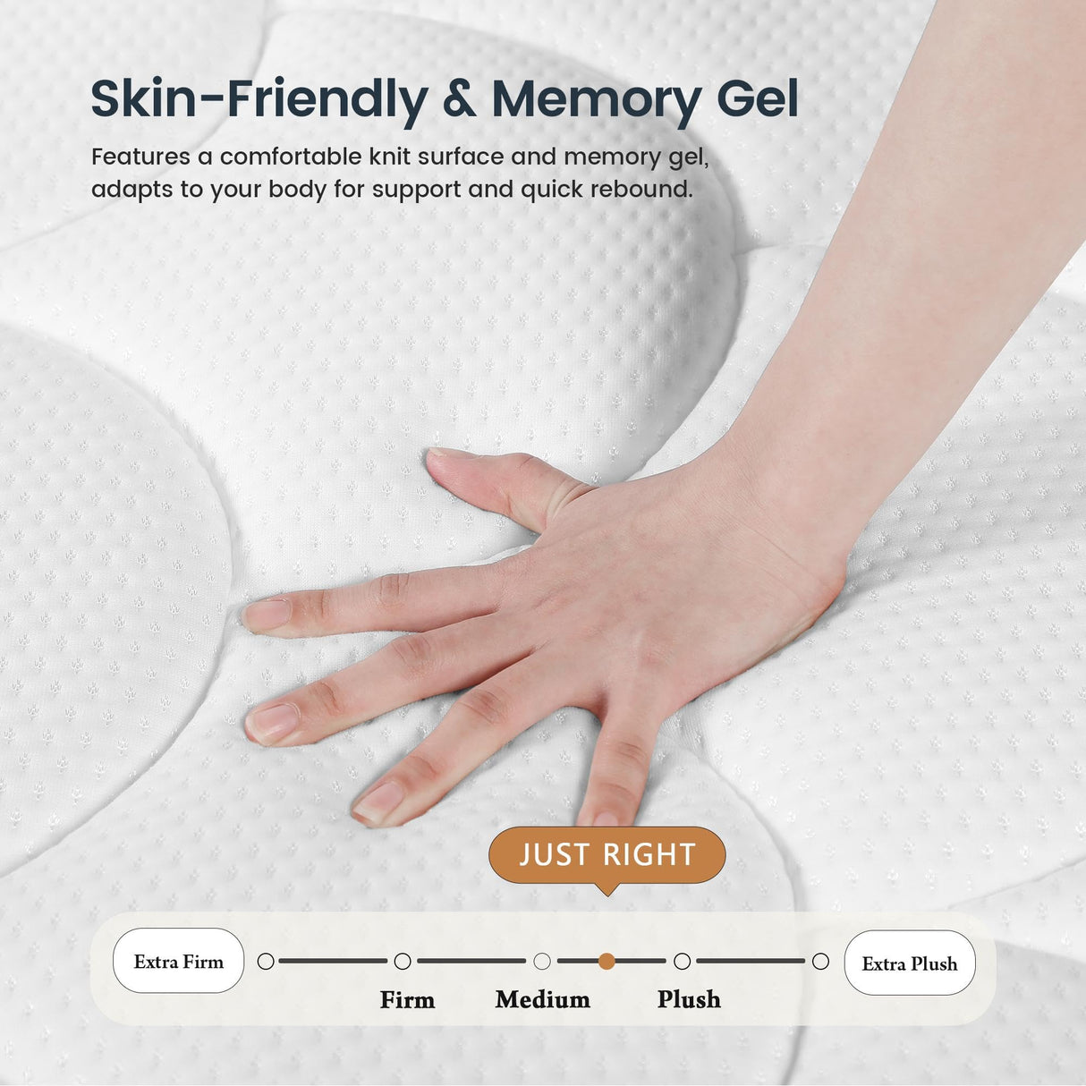 LETMOON King Size Foam and Spring Hybrid Mattresses, 14 Inch Medium Firm Mattress in a Box with Individual Pocket Coils, Edge Supportive, CertiPUR-US Certified, White LETMOON