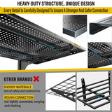 Aecxm 1pack×2 Tier 1.3x3ft Garage Shelving Wall Mounted, 400 lbs Load Capacity,15.6x36inch per Shelf Height Cassette Adjustable Floating Shelves, Black Aecxm