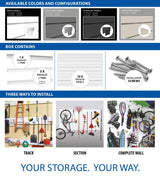 Proslat Garage Storage PVC Slatwall Panels - 2 Packs of 8 ft. x 4 ft. Sections (20 Single slats which Make up 64 sq.ft Once Installed) (Charcoal) (Dark Gray) PROSLAT