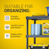 Plano 5-Shelf Extra Heavy Duty Plastic Storage Shelves, 72.5” x 36” x 24”, 1000lb Capacity, Pantry, Office, Closet and Garage Shelves, Easy to Assemble, Durable Plastic Shelving Unit Plano