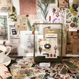 Teniinet 260 PCS Vintage Scrapbooking Supplies Aesthetic Journaling Kit,Large Collection for Bullet Junk Journals,Arts Craft Collage,Ephemera Adults,Beginners,Girls Teenage School Style(Flowers) Teniinet