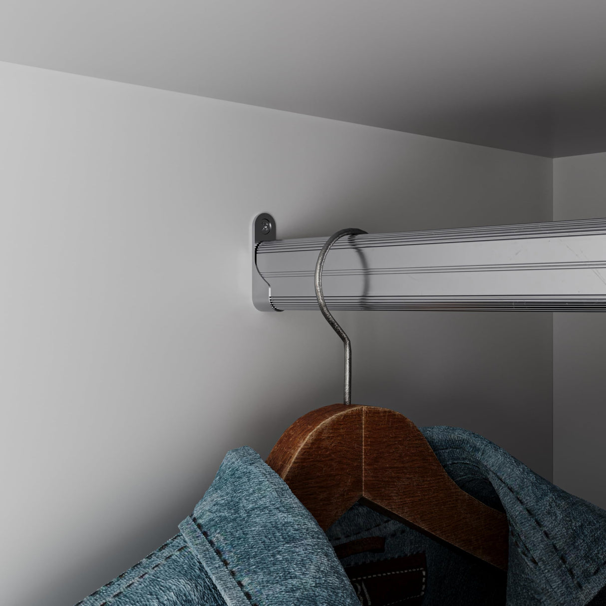 Mekminop Armoire Wardrobe Closet with 2 Doors & 2 Drawers, Bedroom Armoire Clothes Organizer with Hanging Rod, Freestanding Wardrobe Cabinet (31.5”W x 20.39”D x78.74”H) Mekminop