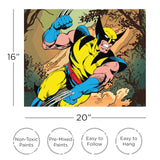 AQUARIUS Wolverine Art by Numbers- Art by Numbers - 16 x 20 inches Marvel Deadpool Themed Paint by Number for Adults & Kids - DIY Color by Number Paint Kit for Beginner - Officially Licensed AQUARIUS
