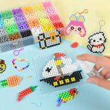 KACAGA Non-Iron Fuse Beads Over 6000 Arts Crafts Bead and Accessories Set Refill No Heat Creative DIY Starter Kit Toys for Kids KACAGA