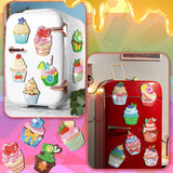 Remuuly 30 Pcs Diamond Painting Magnets Summer Diamond Art Magnet Kits for Adults Spring Flower Animal Cupcake 5D Rhinestones Refrigerator Magnetic Stickers for Fridge DIY Crafts Gifts(Cupcake) Remuuly