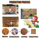 Bamboo Roll Up Shades, Outdoor Blinds for Patio & Garden, Brown 35×51in WEZINK