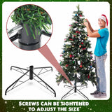 Roowest Christmas Tree Stand Replacement Artificial Xmas Tree Base Folding Rotating Metal Tree Stand Holder for Christmas Tree(32 Inch,Green) Roowest