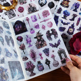DAPUTOU 550PCS Vintage Scrapbook Stickers Books 24Sheets Vintage Butterfly Garden Flowers Gothic Stickers Kit for Scrapbooking Supplies Aesthetic Junk Journal Journaling Craft Halloween DAPUTOU