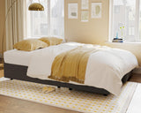 VanAcc Sofa Bed, Sleeper Sofa with Storage Chaise- 2 in 1 Pull Out Couch Living Room, Comfy Sleeper Couch, Grey Boucle VanAcc