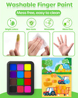 D-FantiX My Storybook Art Kit & Dot Art Sticker Activity Book with Ink Pad D-FantiX