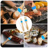 2pcs Pastry Basting Brushes, Oil Brushes Boar Bristle Brushes BBQ Brushes for Sauce Baking Brush BBQ Basting Brush Kitchen Brush for Spreading Butter Cooking Grilling (Small + Medium) LUTER